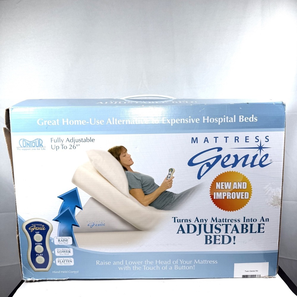 Contour Mattress Genie Adjustable Bed Wedge TWIN Size 58-100R Brand New in Box